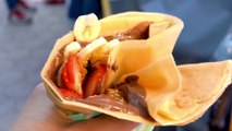 Nutella Strawberry Banana Crepe - Korean Street Food