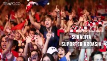 Suporter Bersukacita Usai Kroasia Taklukan Denmark di Piala Dunia