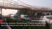 Ditabrak Truk, Jembatan di Tol JORR Dibuat Tiang Penyangga