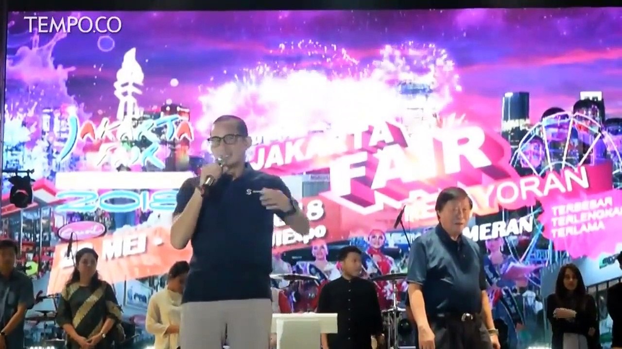 Sandiaga Uno Nobar Piala Dunia di Jakarta Fair