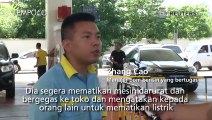 Staf Pompa Bensin Dapat Hadiah 800.000 Yuan Karena Padamkan Api