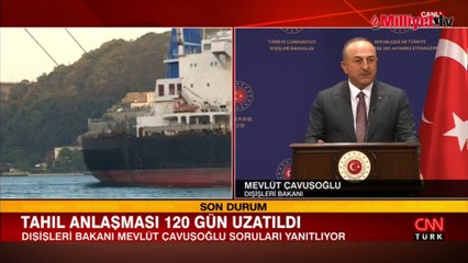 Bakan Çavuşoğlu'ndan 120 gün uzatılan 'tahıl anlaşması' açıklaması