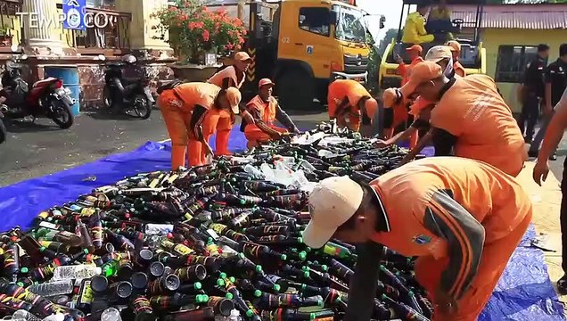 Ciptakan Kondusivitas, Polisi Musnahkan Miras Jelang Ramadhan