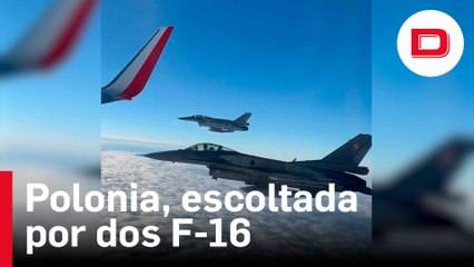 La selección de Polonia escoltada por dos F-16 en su viaje al Mundial de Qatar 2022