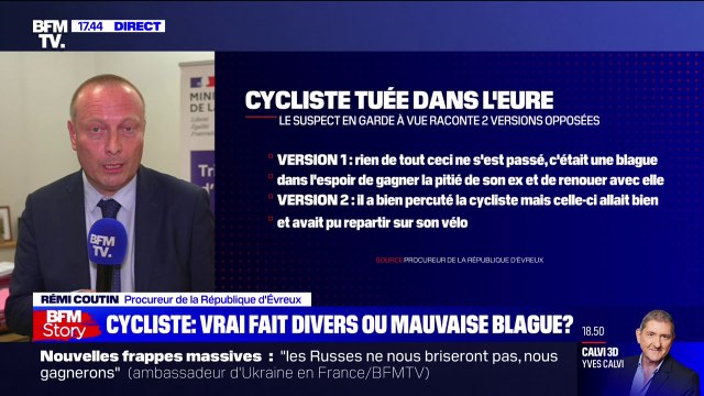 Cycliste introuvable dans l'Eure: le procureur affirme avoir des éléments qui permettent de penser qu'il s'est bien passé quelque chose