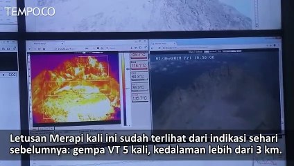 Merapi Meletus, Lontarkan Material hingga 1,5 Km