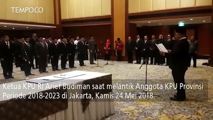 Arief Budiman Melantik Anggota KPU dari 16 Provinsi