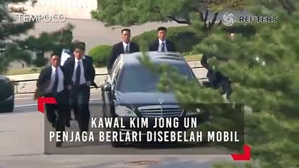 Kawal Kim Jong Un, Penjaga Berlari Disebelah Mobil