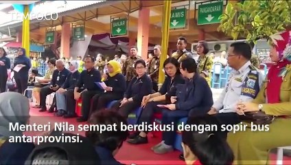Menkes Nila F Moeloek Sosialisasi Mudik Sehat dan Aman