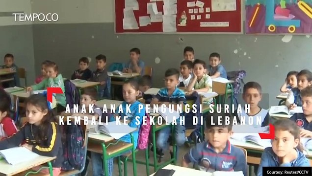 Anak-anak Pengungsi Suriah kembali ke Sekolah di Lebanon
