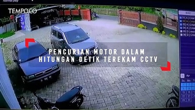 Pencurian Motor Dalam Hitungan Detik Terekam CCTV