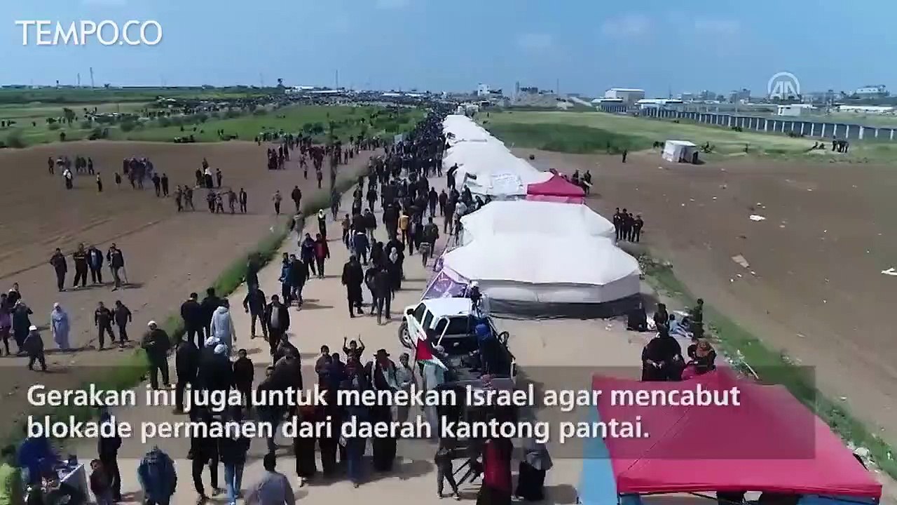 Ribuan Warga Palestina Gelar Aksi Great March of Return
