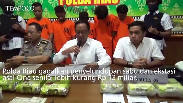 Polda Riau Gagalkan Penyelundupan Narkoba Senilai Rp 13 Miliar