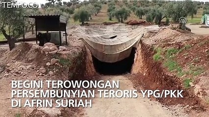 Penampakan Terowongan Persembunyian Teroris YPG/PKK di Suriah