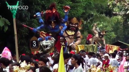 Meriahnya Ritual Ogoh-ogoh Umat Hindu Banten Sambut Nyepi