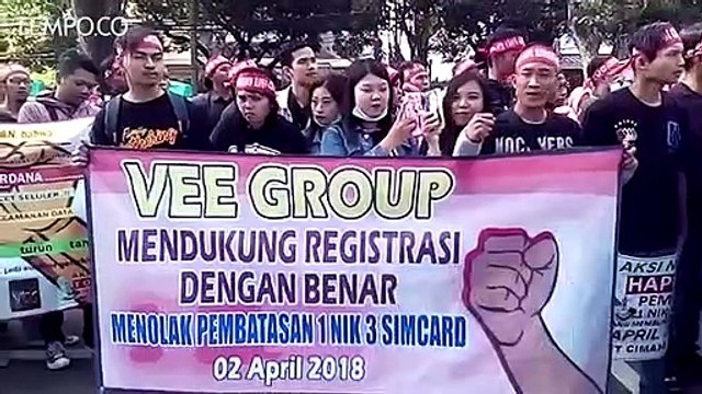 Penjual Pulsa se-Jabar Demo Protes Aturan 3 SIM 1 NIK