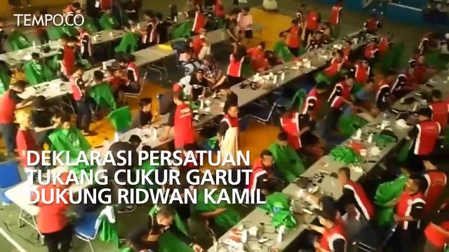 Deklarasi Persatuan Tukang Cukur Garut Dukung Ridwan Kamil