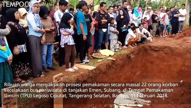 Ini Daftar Jenazah Kecelakaan Bus Tanjakan Emen yang Dimakamkan Massal