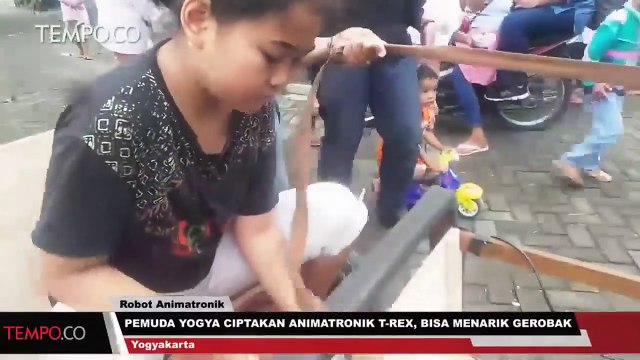 Pemuda Yogya Ciptakan Animatronik T-rex, Bisa Menarik Gerobak