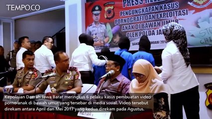 Polda Jabar Tangkap 6 Tersangka Video Porno Anak di Bawah Umur