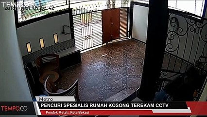 Pencuri Spesialis Rumah Kosong Terekam CCTV