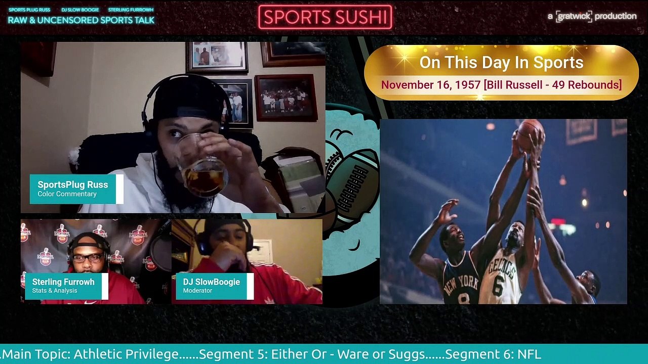 This Day In Sports: Bill Russell 49 Rebounds (11-16-57)