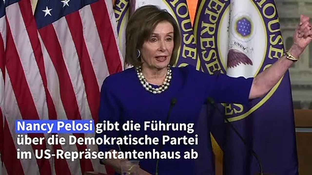 Us-kongress: pelosi gibt führung der demokraten ab
