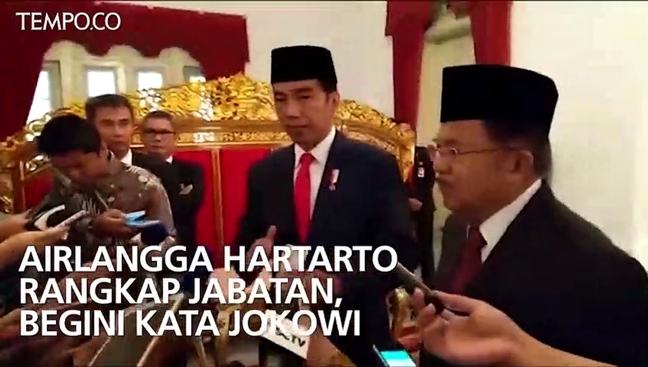 Airlangga Hartarto Rangkap Jabatan, Begini Kata Jokowi