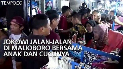 Malam Minggu Jokowi Jalan-Jalan di Malioboro Bersama Anak dan Cucu