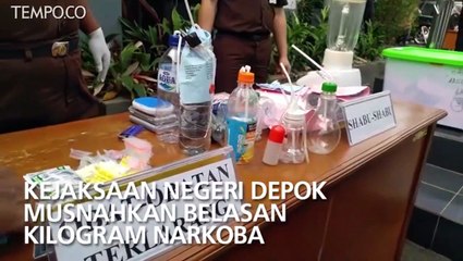 Download Video: Kejaksaan Negeri Depok Musnahkan Belasan Kilogram Narkoba