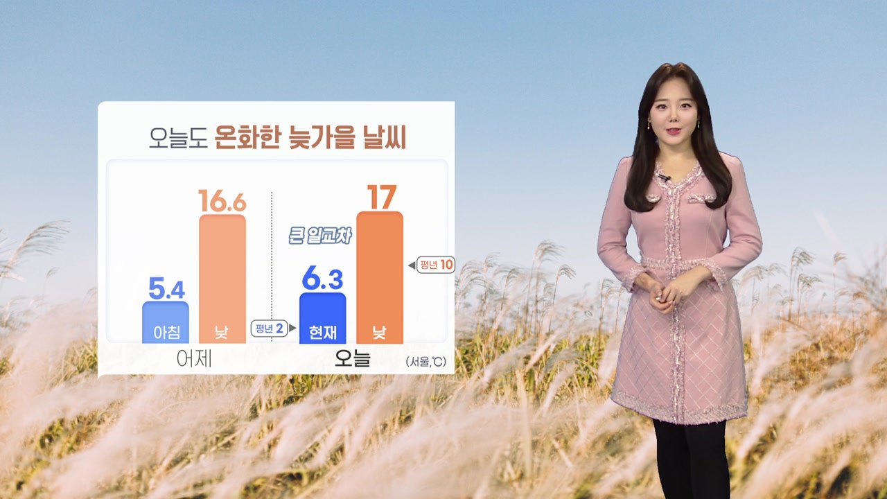 [날씨] 온화한 늦가을 날씨 속 큰 일교차 주의 / YTN