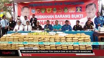 Dimusnahkan Setengah Ton Ganja dan 36 Kg Sabu di Bandung