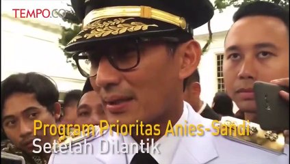 Program Prioritas Anies Sandi Setelah Dilantik