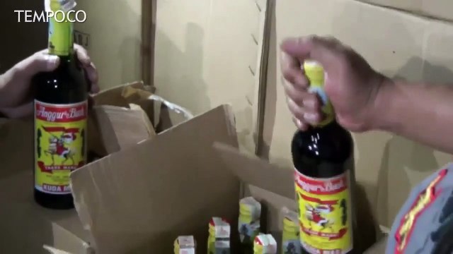 Polisi Amankan Ribuan Miras Untuk Tahun Baru Dari Tiga Gudang di Kota Serang