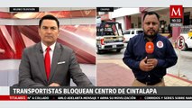 Transportistas bloquean centro de Cintalapa en Chiapas