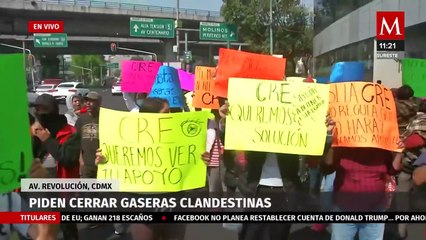 Vecinos de Edomex protestan en Avenida Revolución contra gaseras irregulares
