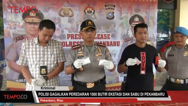 Polisi Gagalkan Peredaran 1000 Butir Ekstasi dan Sabu di Pekanbaru