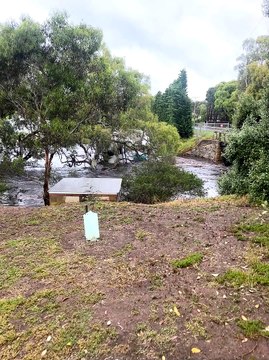 Camp Trailer Gets Crushed Underneath Bridge During Storm