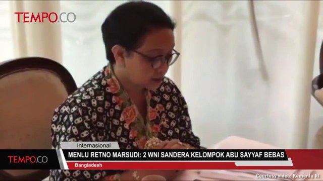 Menlu Retno Marsudi: 2 WNI Sandera Kelompok Abu Sayyaf Bebas