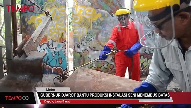 Gubernur Djarot Bantu Produksi Instalasi Seni Menembus Batas