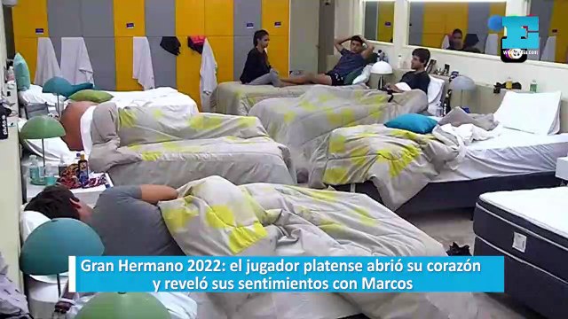 Gran Hermano 2022: el jugador platense abrió su corazón y reveló sus sentimientos con Marcos