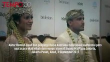 Penampakan Hamish Daud dan Penyanyi Raisa Andriana usai Akad Nikah