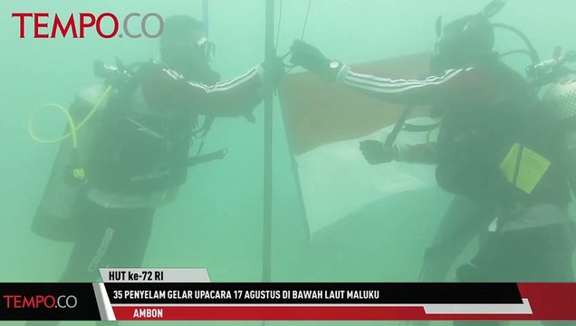 17 Agustus: 35 Penyelam Gelar Upacara HUT RI di Bawah Laut Maluku