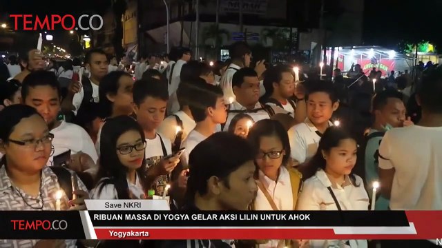 Ribuan Massa di Yogya Gelar Aksi Lilin untuk Ahok