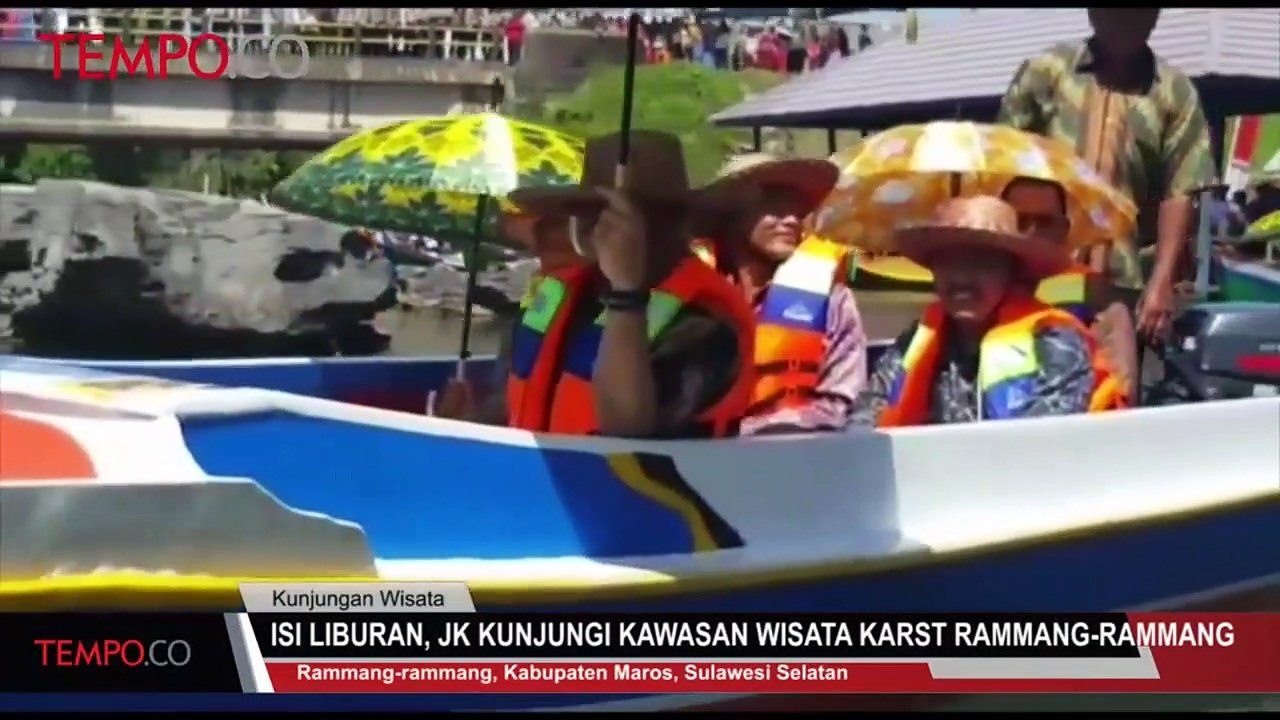 Isi Liburan, JK Kunjungi Kawasan Wisata Karst Rammang-rammang