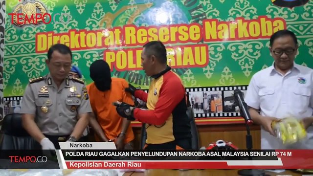 Polda Riau Gagalkan Penyelundupan Narkoba Asal Malaysia Senilai Rp 74 Miliar
