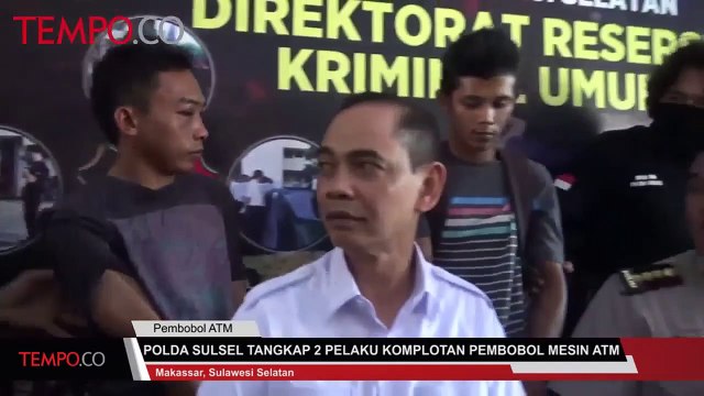 Polda Sulsel Tangkap 2 Pelaku Kokmplotan Pembobol Mesin ATM