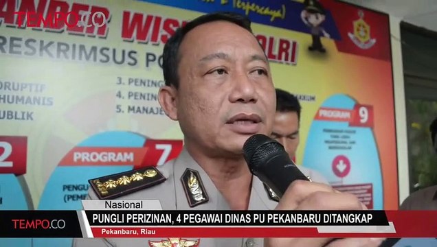 Pungli Perizinan, 4 Pegawai Dinas PU Pekanbaru Ditangkap