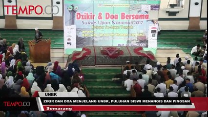 Zikir dan Doa Menjelang UNBK, Puluhan Siswi Pingsan