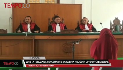 下载视频: Wanita Terdakwa Pencemaran Nama Baik Anggota DPRD Divonis Bebas